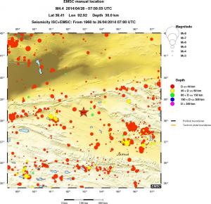 regional historical seismicity