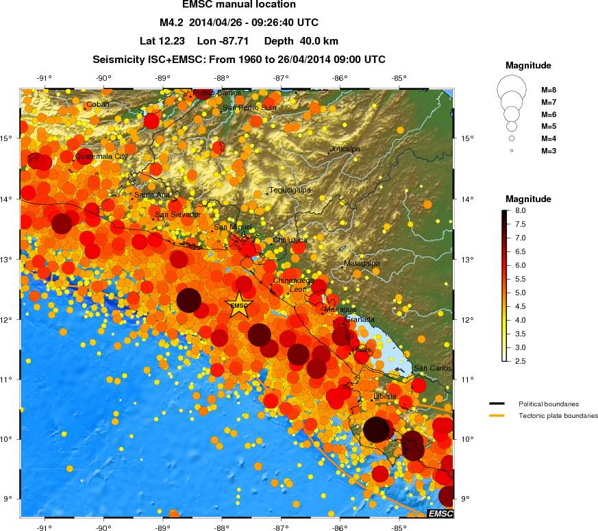 regional magnitude historical seismicity