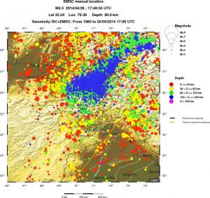 regional historical seismicity