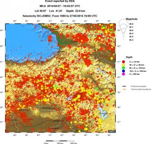 regional historical seismicity