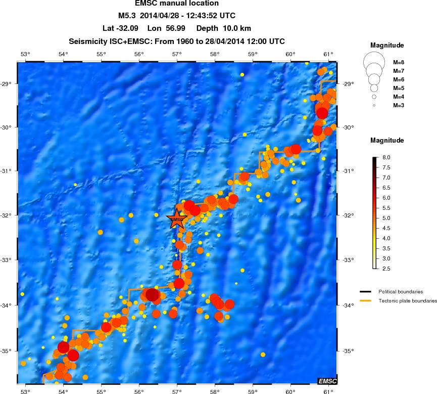 regional magnitude historical seismicity