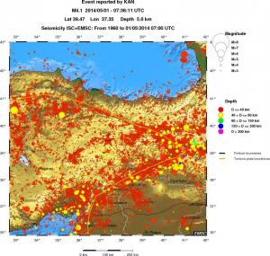 regional historical seismicity