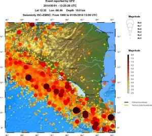 regional magnitude historical seismicity