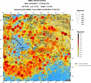 regional magnitude historical seismicity