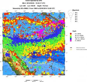 regional historical seismicity
