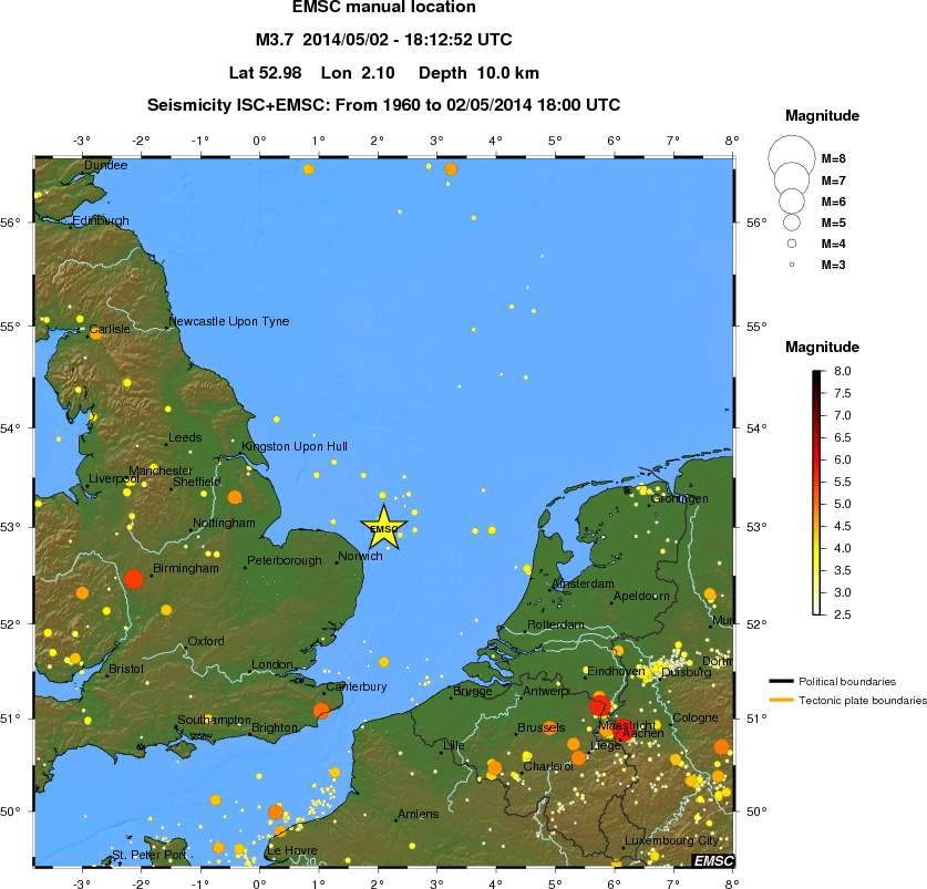 regional magnitude historical seismicity
