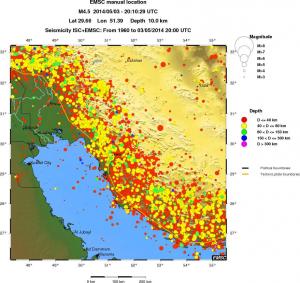 regional historical seismicity