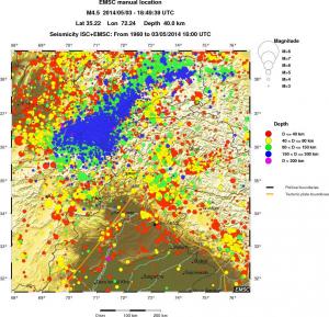 regional historical seismicity