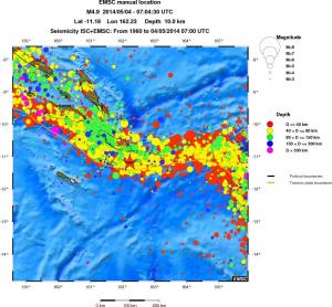regional historical seismicity