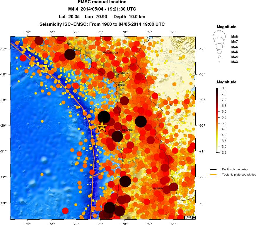regional magnitude historical seismicity