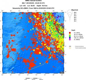 regional historical seismicity