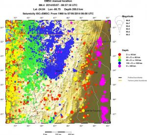 regional historical seismicity