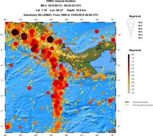 regional magnitude historical seismicity
