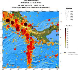 regional magnitude historical seismicity