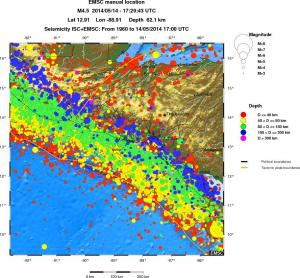 regional historical seismicity