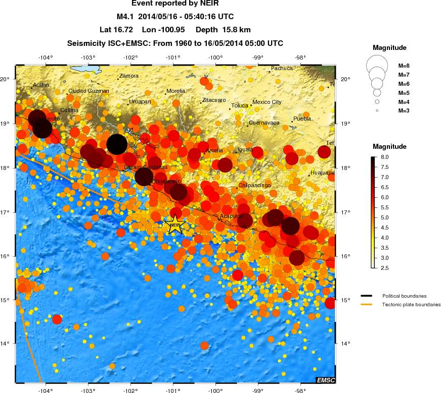 regional magnitude historical seismicity