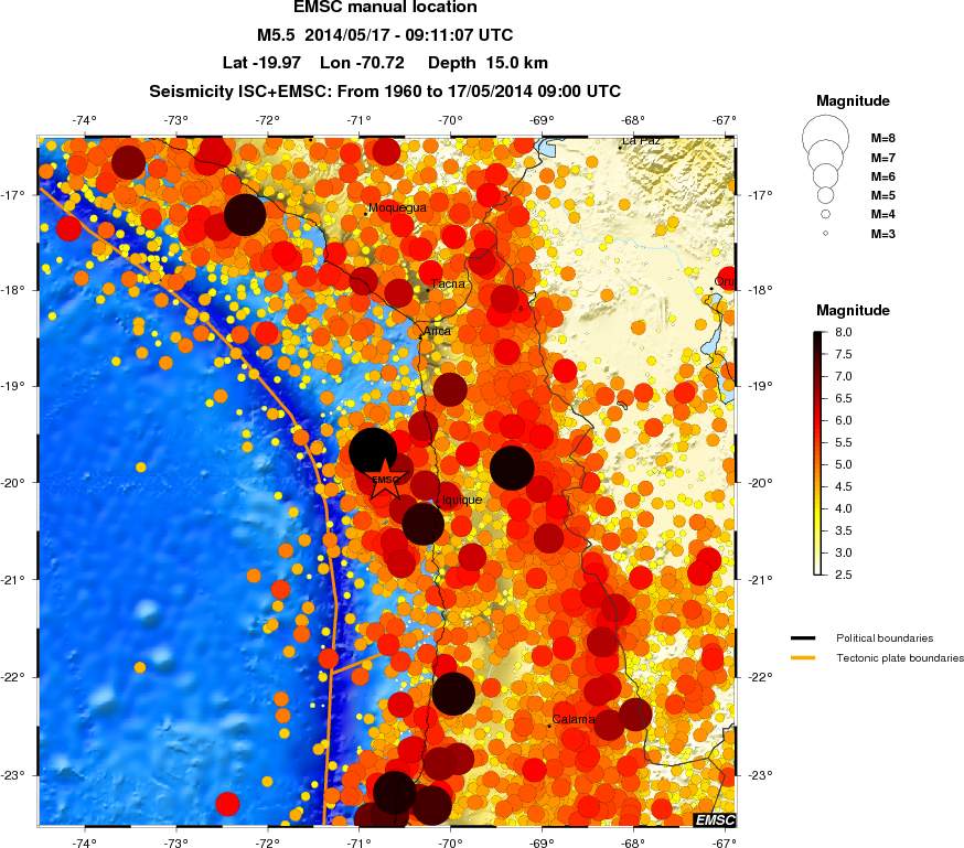 regional magnitude historical seismicity