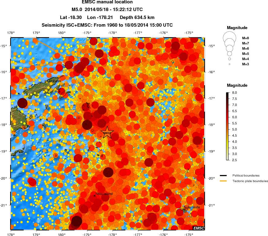 regional magnitude historical seismicity