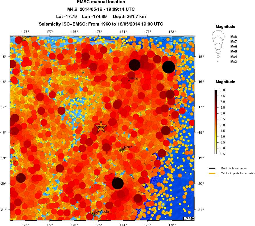 regional magnitude historical seismicity