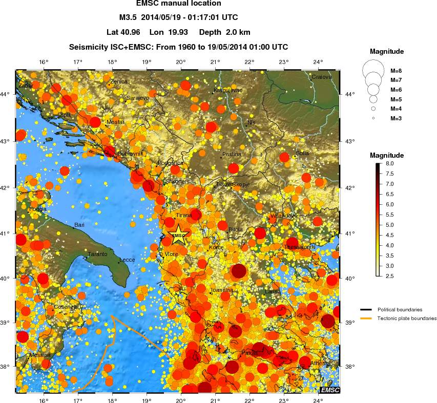 regional magnitude historical seismicity