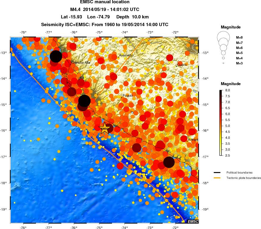 regional magnitude historical seismicity