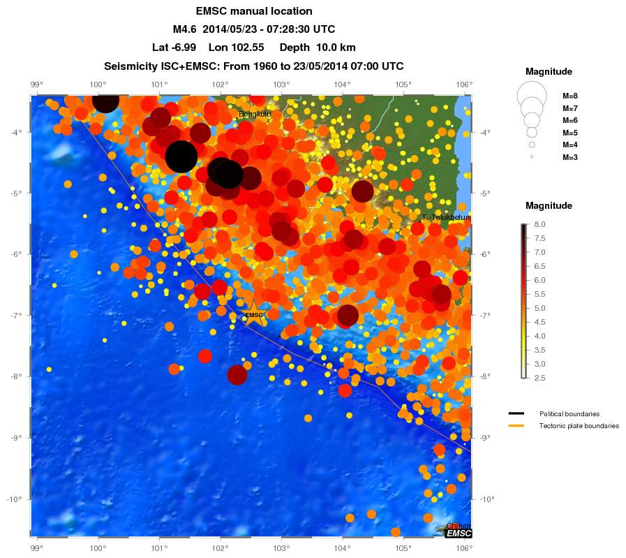 regional magnitude historical seismicity