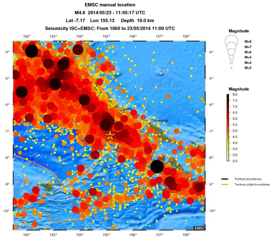 regional magnitude historical seismicity