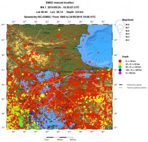 regional historical seismicity