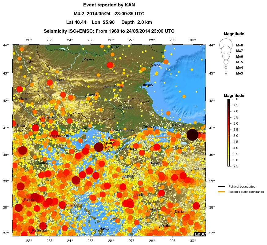 regional magnitude historical seismicity