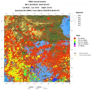 regional historical seismicity
