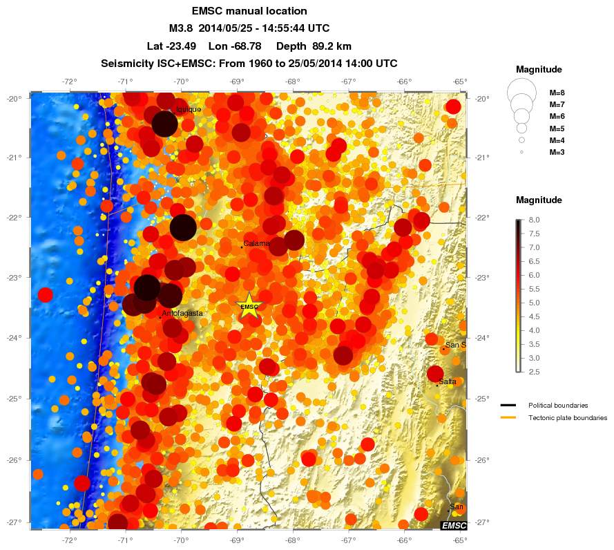 regional magnitude historical seismicity