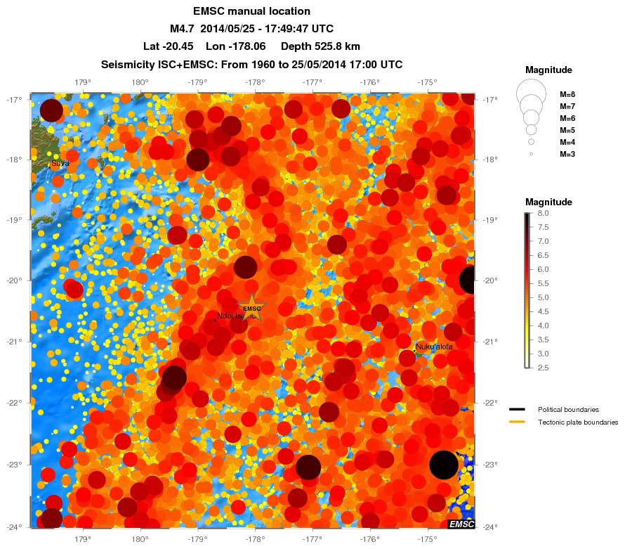 regional magnitude historical seismicity