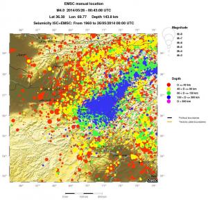 regional historical seismicity