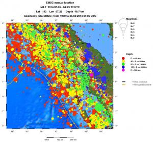 regional historical seismicity