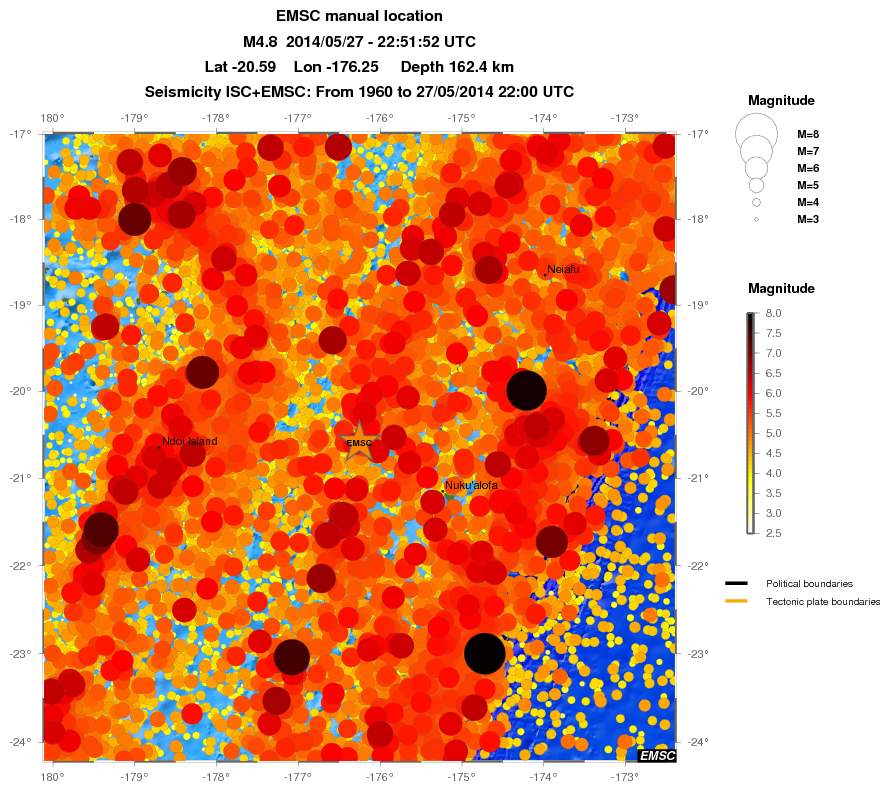 regional magnitude historical seismicity