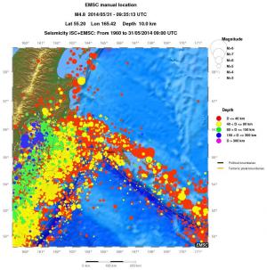 regional historical seismicity
