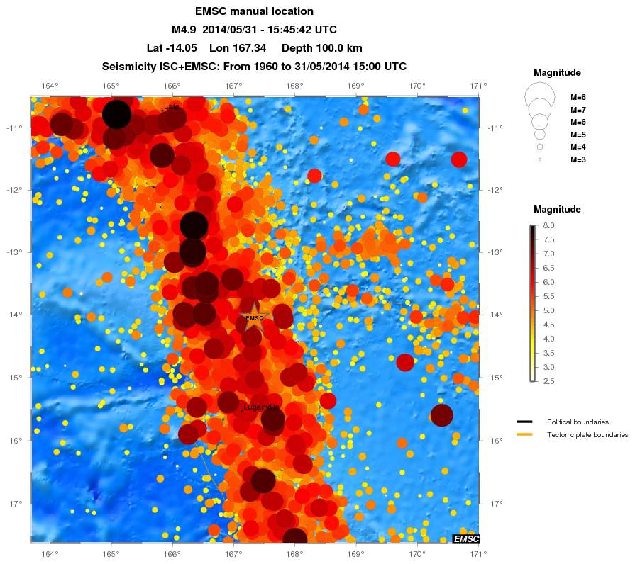 regional magnitude historical seismicity