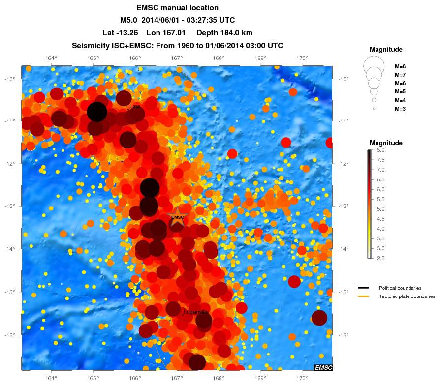 regional magnitude historical seismicity