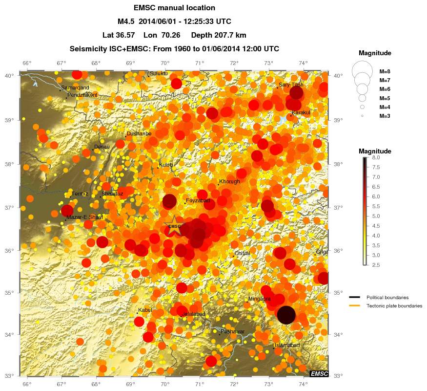 regional magnitude historical seismicity