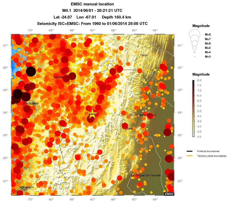 regional magnitude historical seismicity