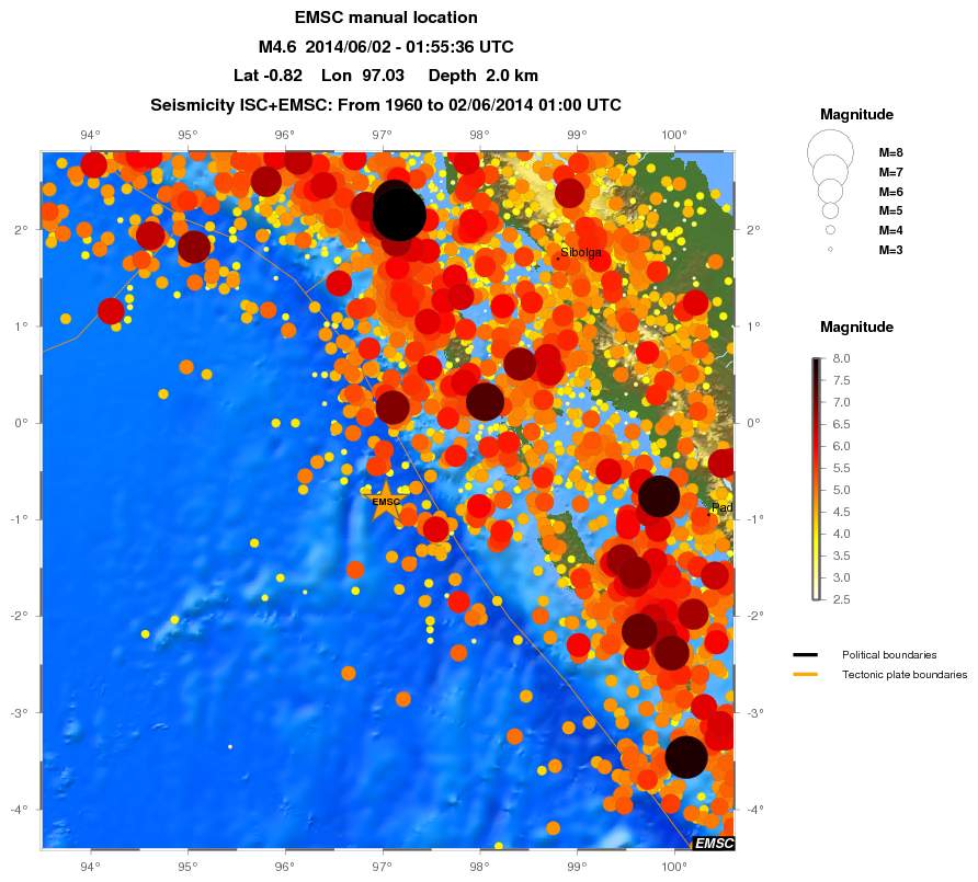 regional magnitude historical seismicity