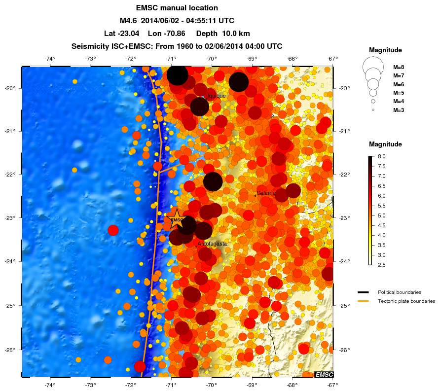 regional magnitude historical seismicity