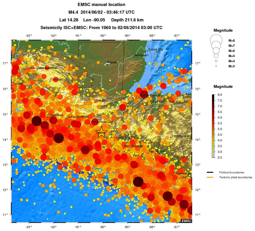 regional magnitude historical seismicity
