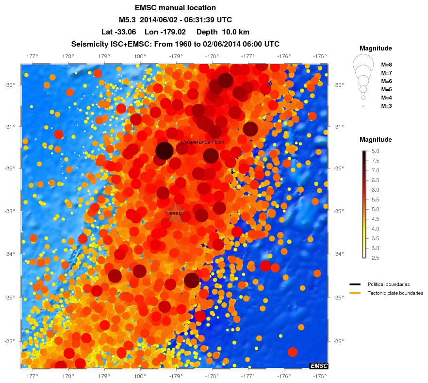 regional magnitude historical seismicity