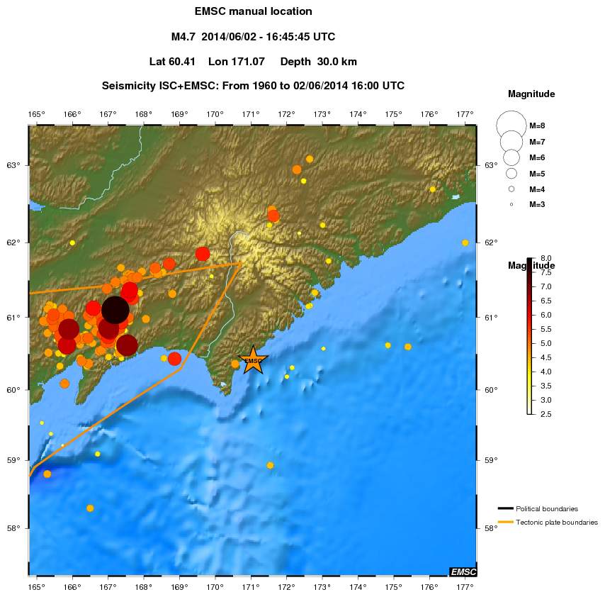 regional magnitude historical seismicity