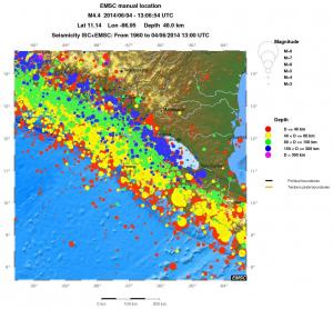 regional historical seismicity