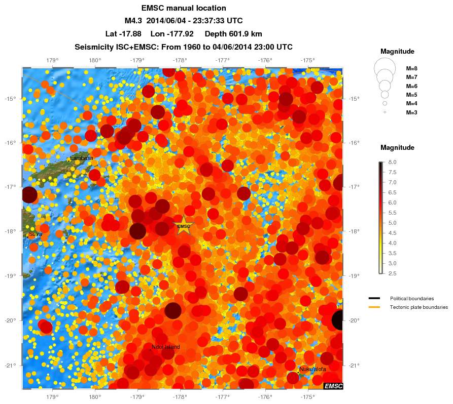 regional magnitude historical seismicity