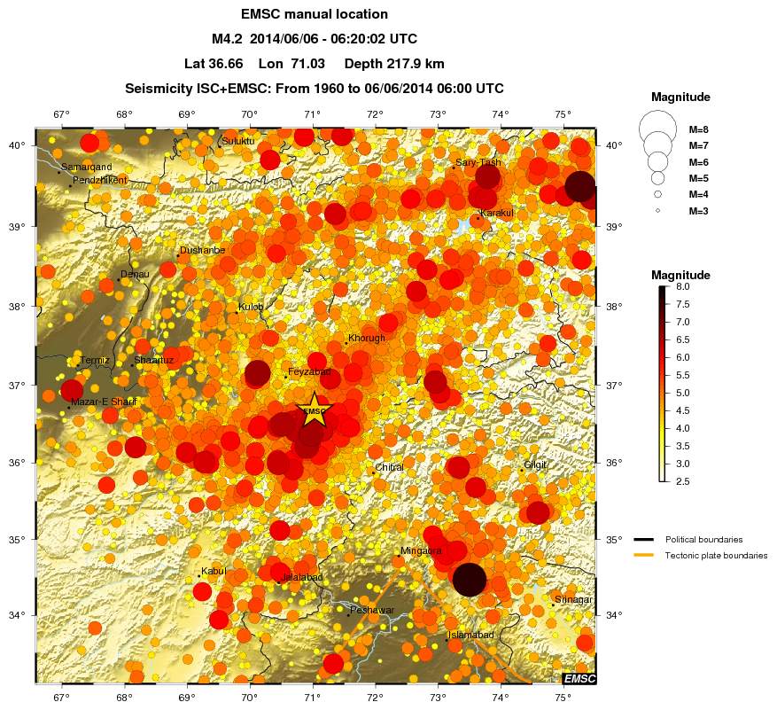 regional magnitude historical seismicity