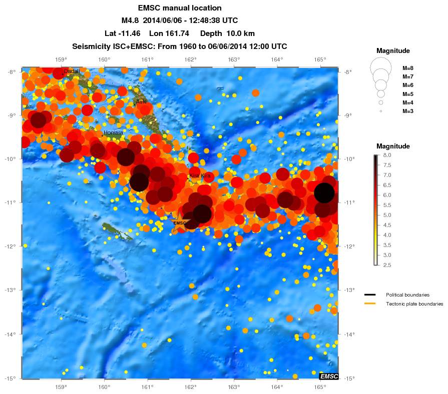 regional magnitude historical seismicity