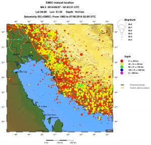 regional historical seismicity